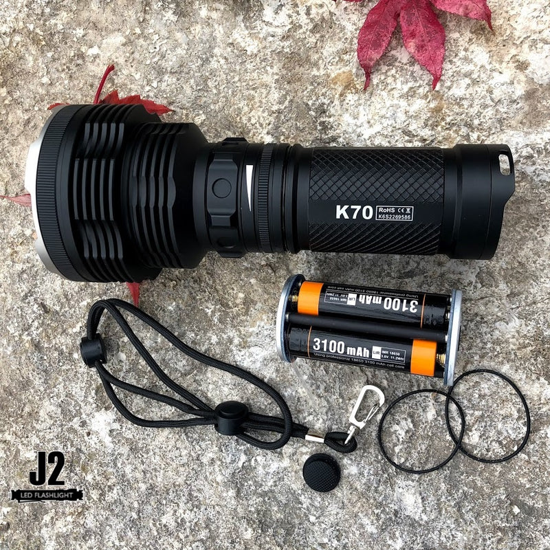Acebeam K70 Search and Rescue Light with 4 x Acebeam 3100 mAh lithium batteries