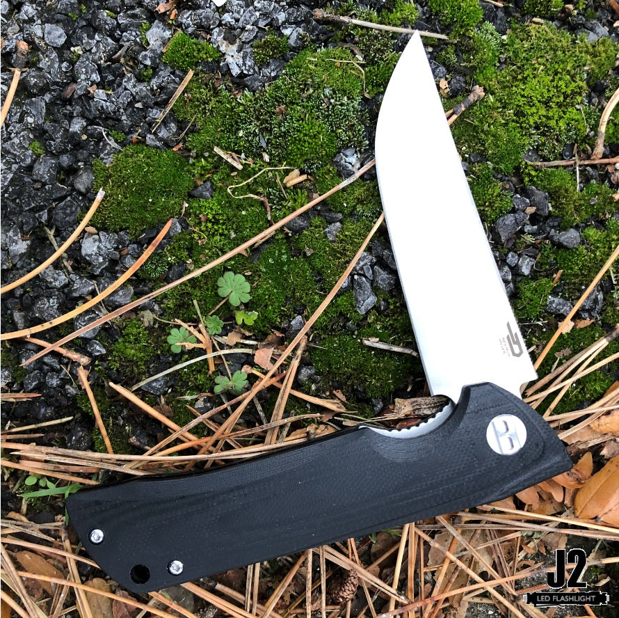 Bestech Paladin Black G10 Folder, D2 Steel, BTKG13A1