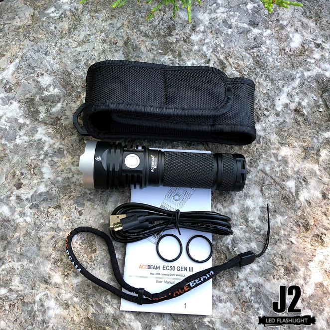 AceBeam EC50 Gen III - 3850 lumens - CREE XHP70.2 CW LED Flashlight