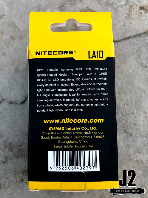 Nitecore LA10 135 Lumen Mini LED Camping Lantern - Compact Lightweight 