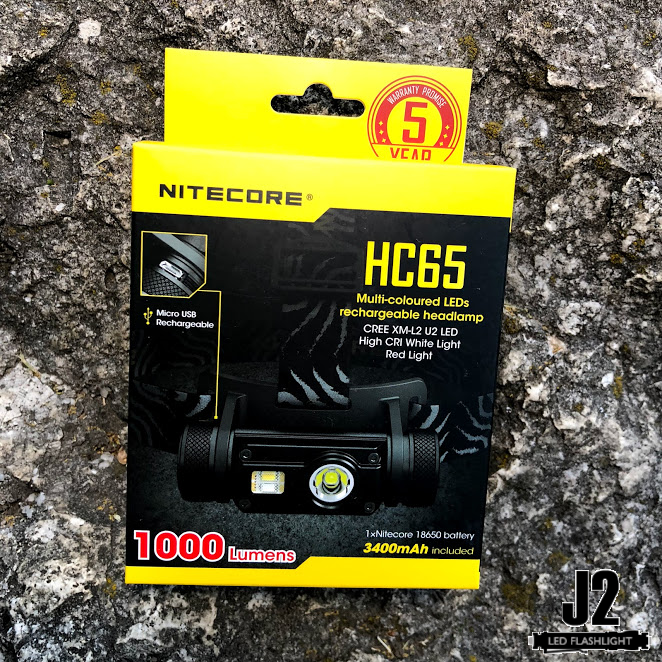 NITECORE HC65 1000 Lumen White / Red / High CRI USB headlamp