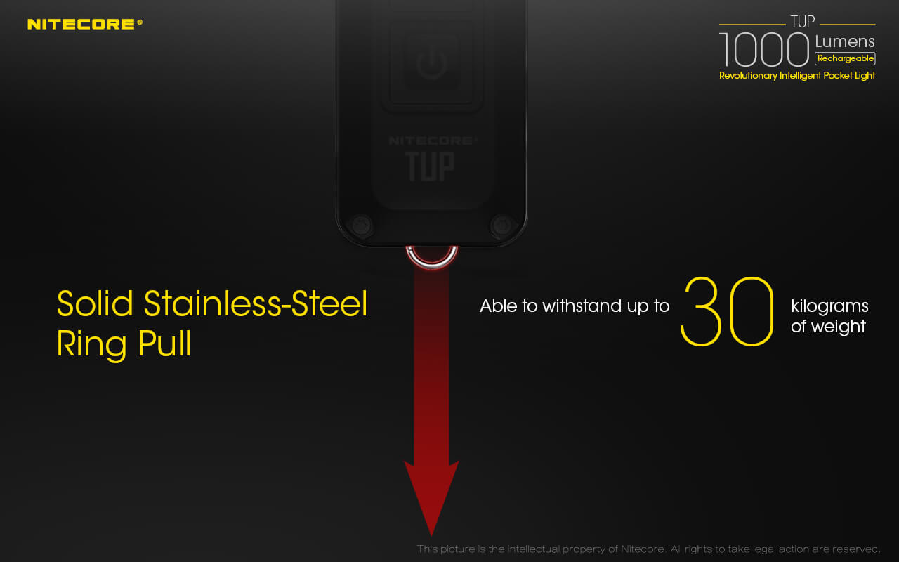 Nitecore TUP Keychain Light in Hi Tech Black or Metallic Gray