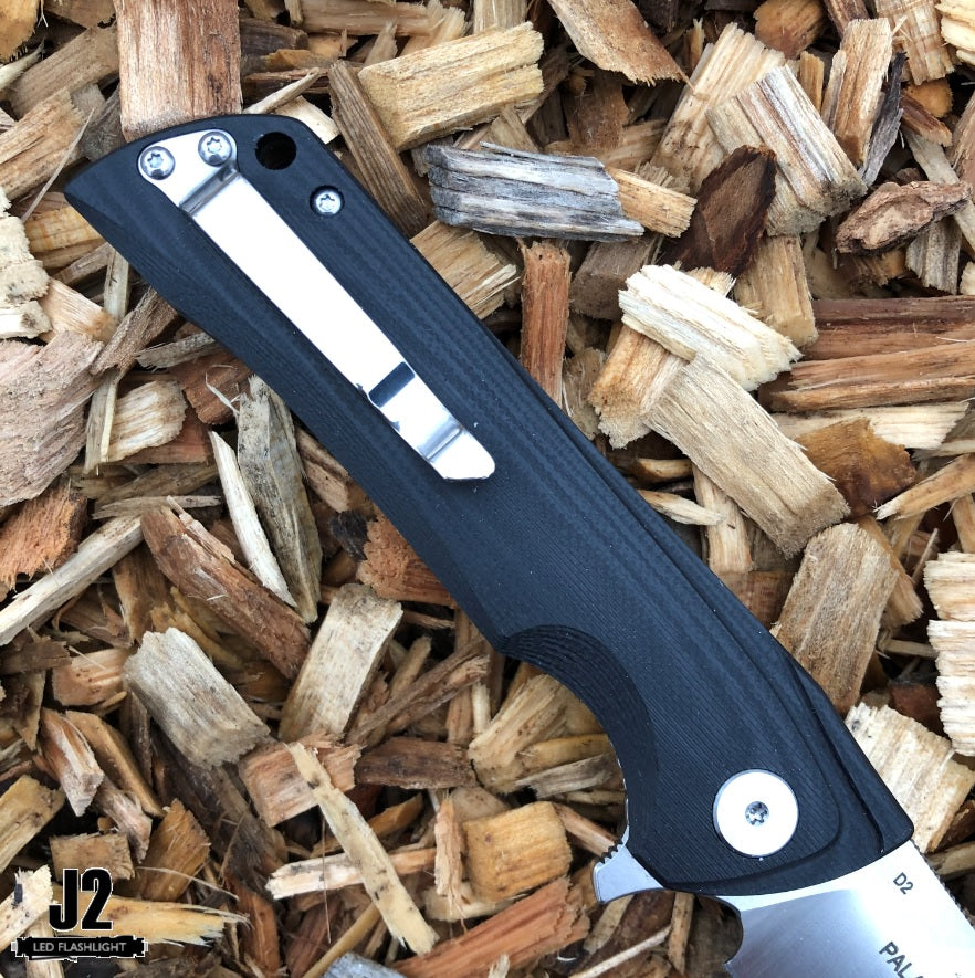 Bestech Paladin Black G10 Folder, D2 Steel, BTKG13A1