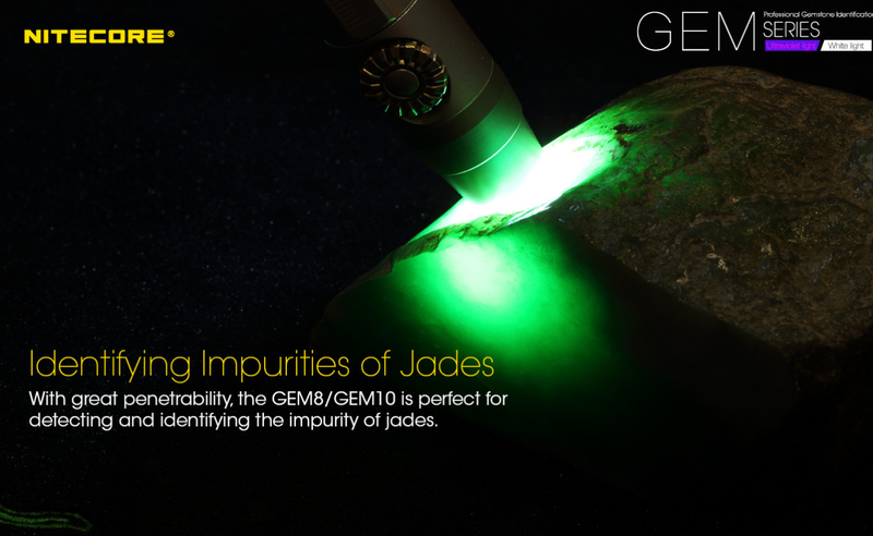Nitecore GEM series identifying impurities of jades.