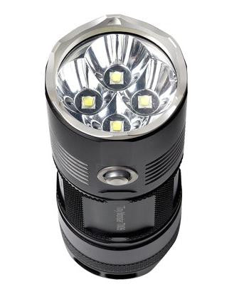 Nitecore TM06 Tactical LED Flashlight with 4 x Nitecore NL1823 2300 mAh 18650 lithium batteries