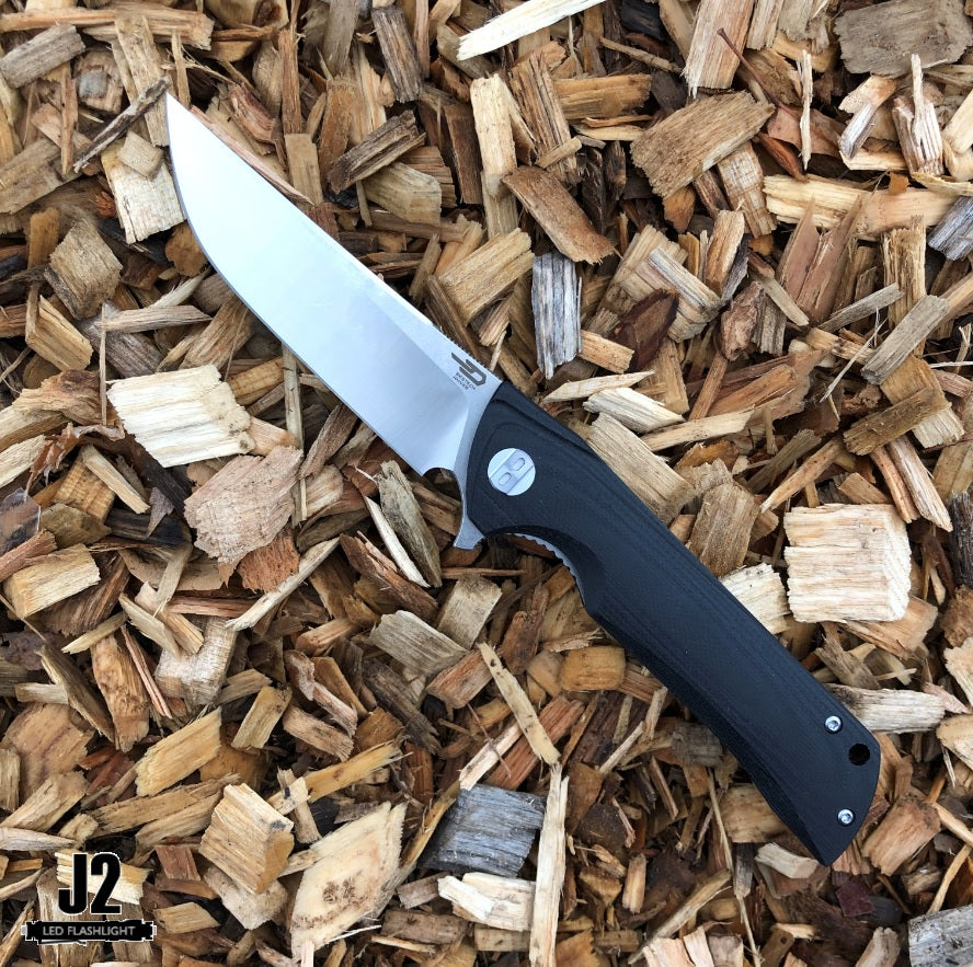 Bestech Paladin Black G10 Folder, D2 Steel, BTKG13A1