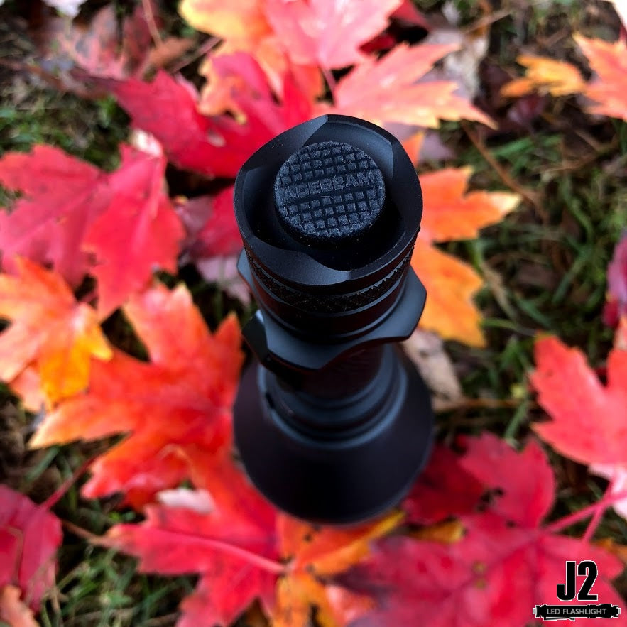 Acebeam T27 ultra long range LED flashlight with a beam that reaches over 3800 Feet