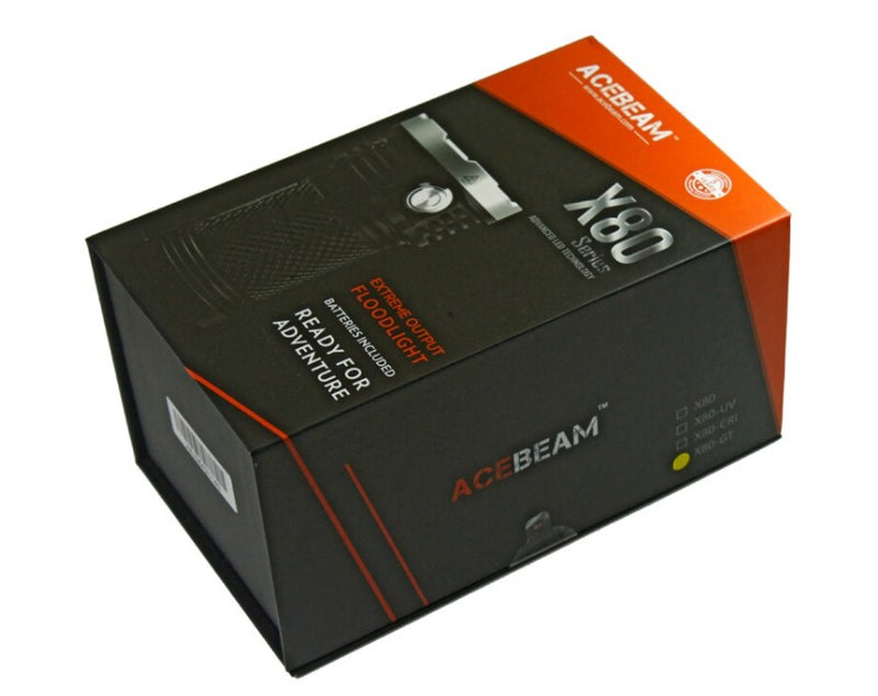 Acebeam X80GT come with packaging