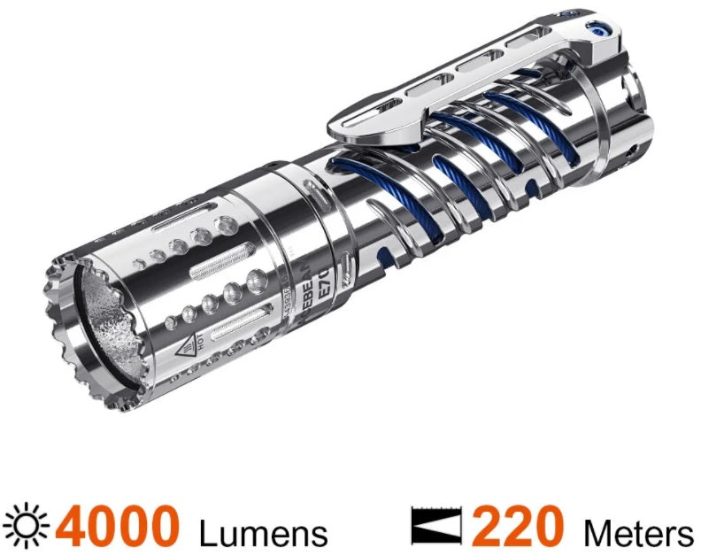Acebeam E70 SS Stainless Steel EDC 4000 lumens LED Flashlight  at Acebeam Canada