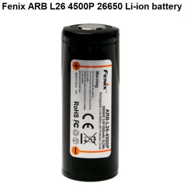 Fenix ARB L26 4500P 26650 Li ion Battery
