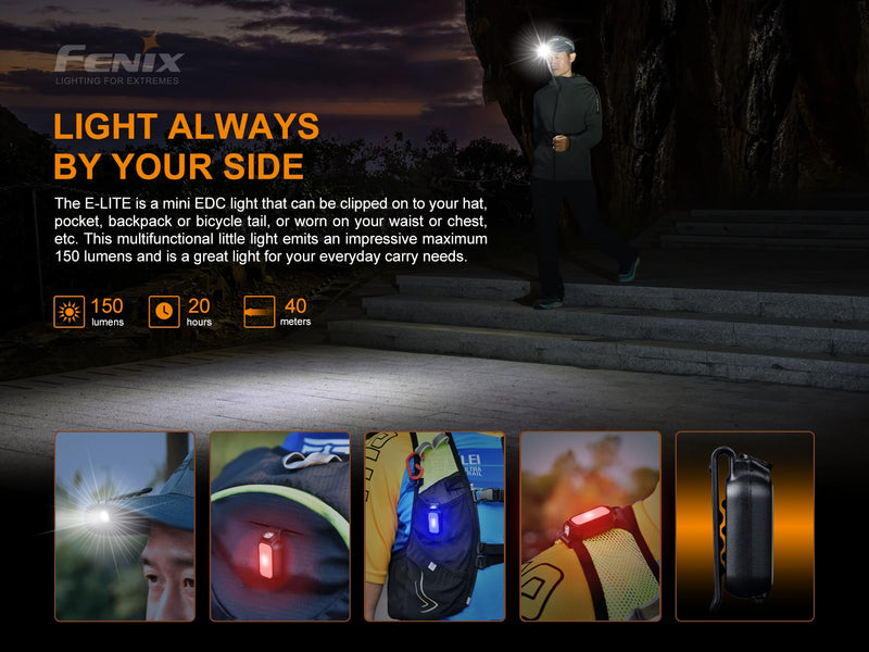 Fenix E-Lite 150 lumens Multipurpose super mini edc light is always by your side
