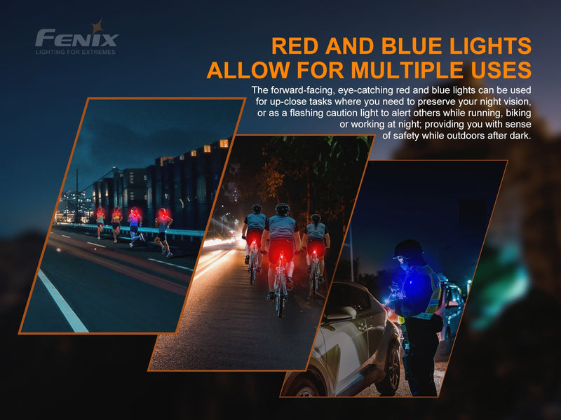 Fenix E-Lite 150 lumens Multipurpose super mini edc light with red and blue lights allow for multi[le uses.