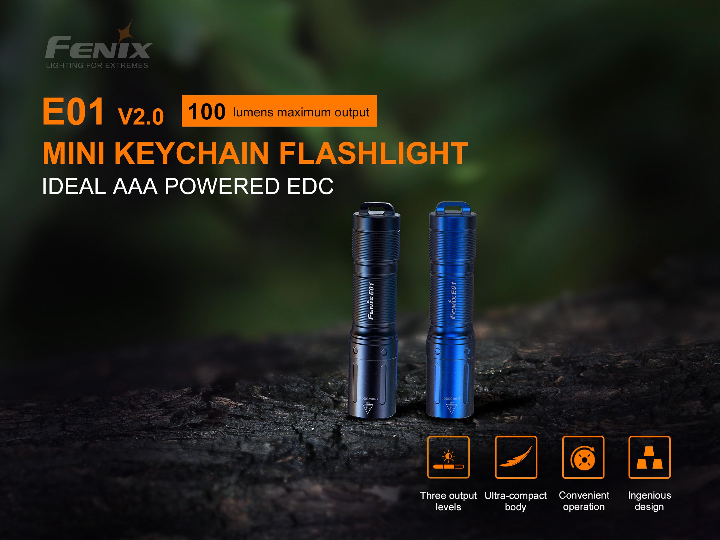 Fenix E01 V2.0 Mini Keychain Flashlight