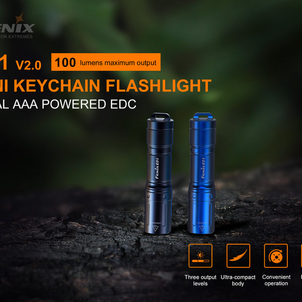 fenix e01 v2.0 flashlight Fenix E01 V2.0 Mini AAA powered EDC Keychain Flashlight