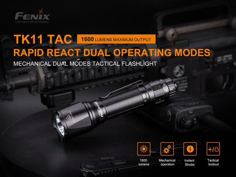 Fenix TK11 TAC Rapid React Dual Operating Modes tactical flashlight