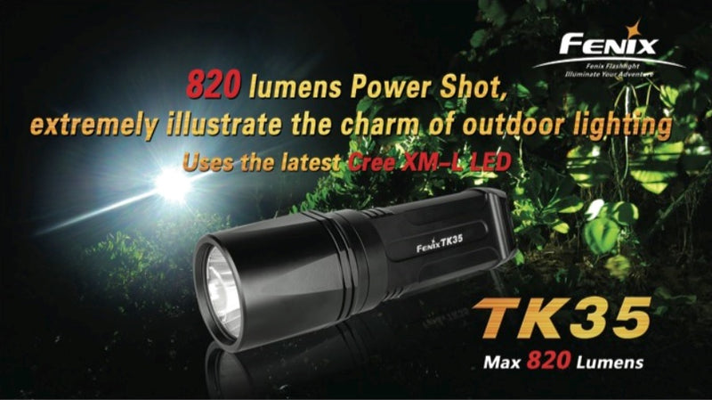Fenix TK35 820 lumens Power shot extremely illustrate the charm of outdoor lighting.