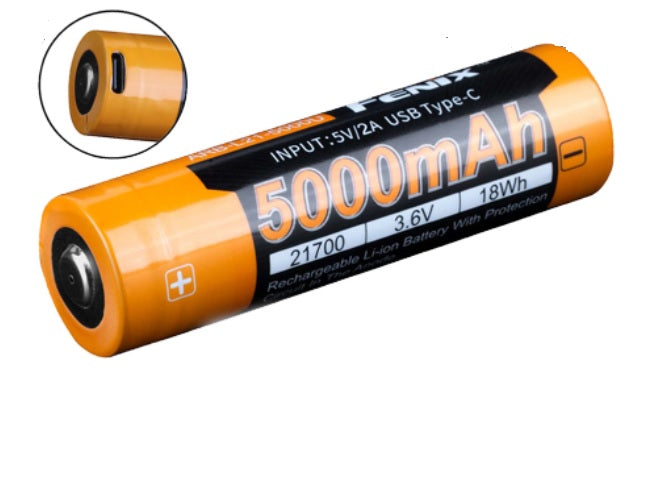 Fenix ARB L21 5000U USB Rechargeable 21700 Li-ion Battery