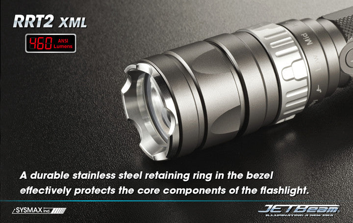 JETBeam RRT-2 LED Flashlight + Nitecore Micro-USB 2600mAh 18650 Rechargeable Battery