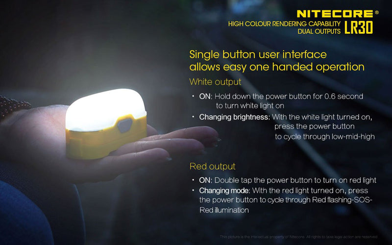 Nitecore LR30 Lantern - Yellow only