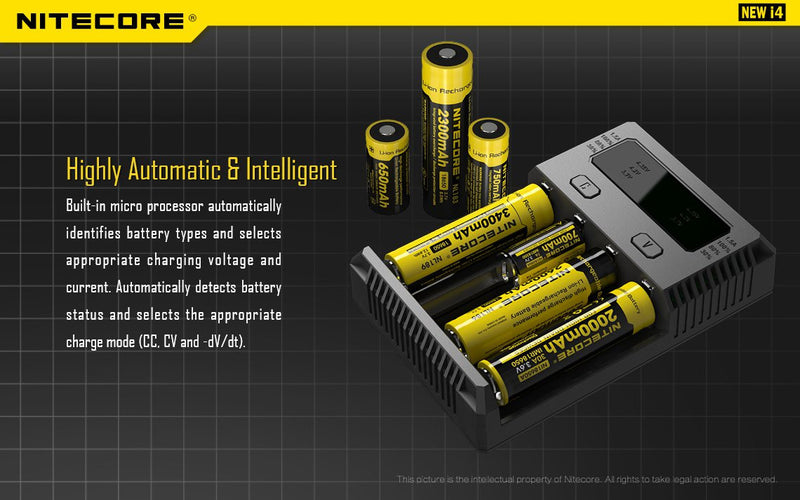 Nitecore i4 charger has highly automatic & Intelligent.