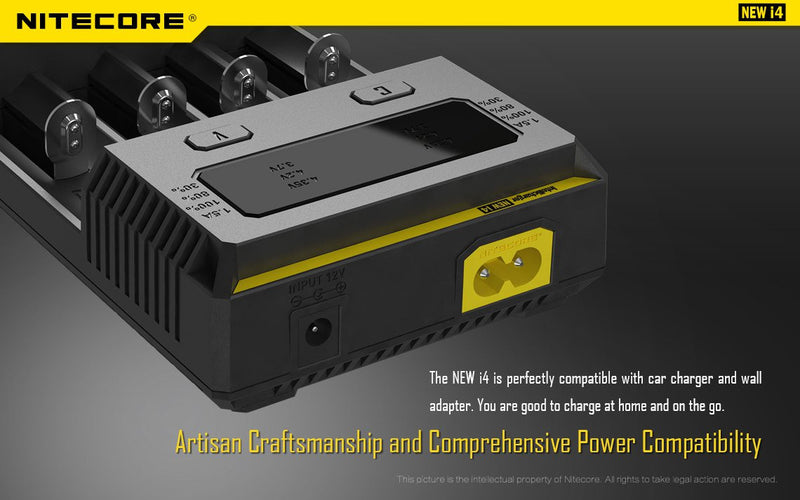 Nitecore i4 charger is an artisan craftsmanship and comprehensive power compatibility.