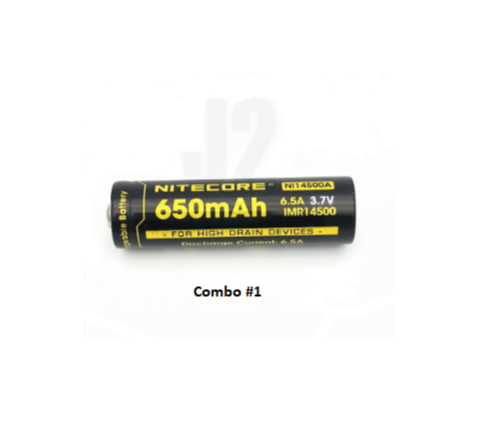 Nitecore NI14500A ( IMR14500 ) 6.5A 3.7V for high drain devices lithium battery
