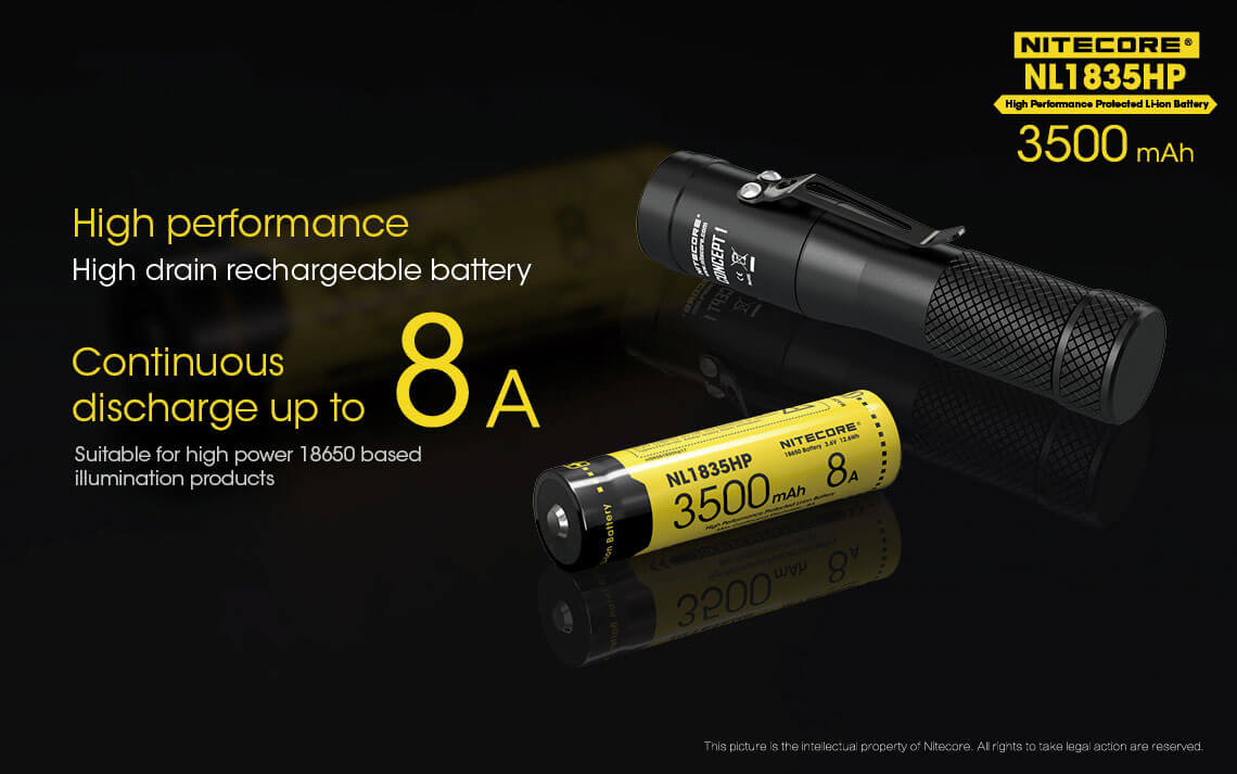 Nitecore  NL1835HP 3500mAh Rechargeable Li-ion Battery