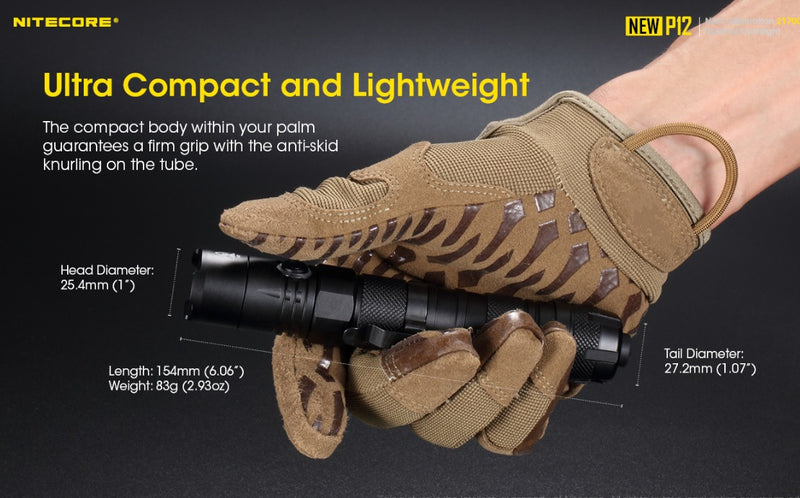 New P12 21700 Tactical Flashlight has Ultra Compact and Lightweight