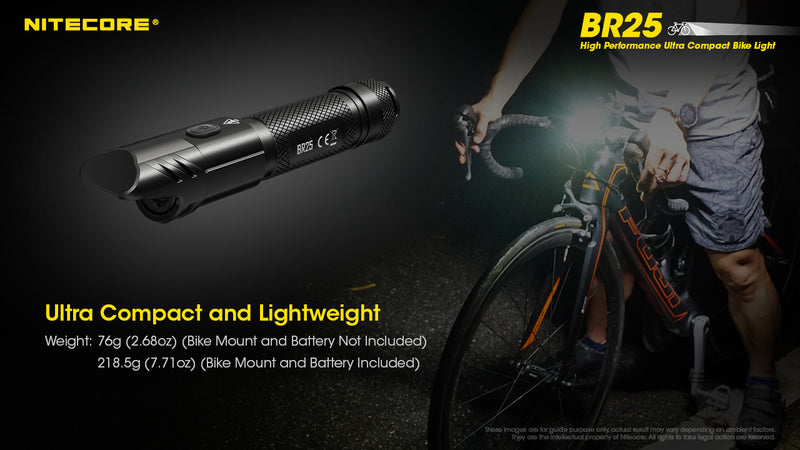 Nitecore BR25 High Performance Ultra Compact Bike Light wih ultra Compact and Lightweight