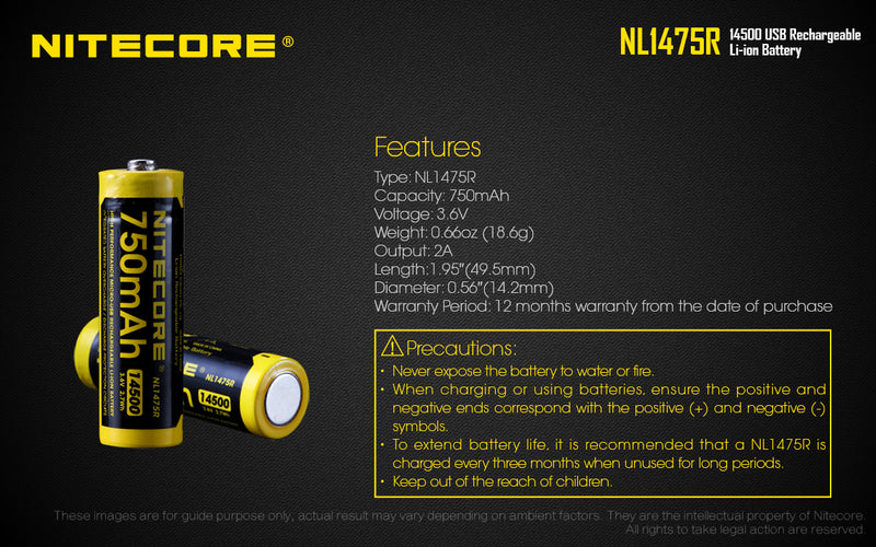 Nitecore NL1475R has special features