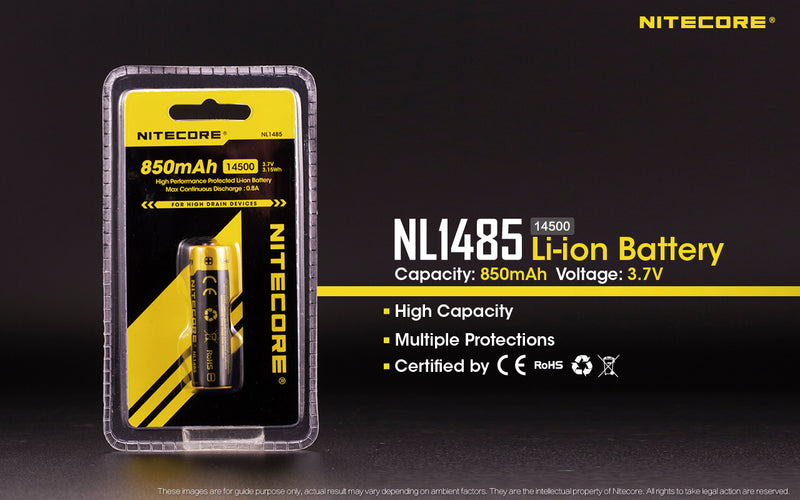Nitecore Nl1485 Li-ion Battery 850 mah Nl1485