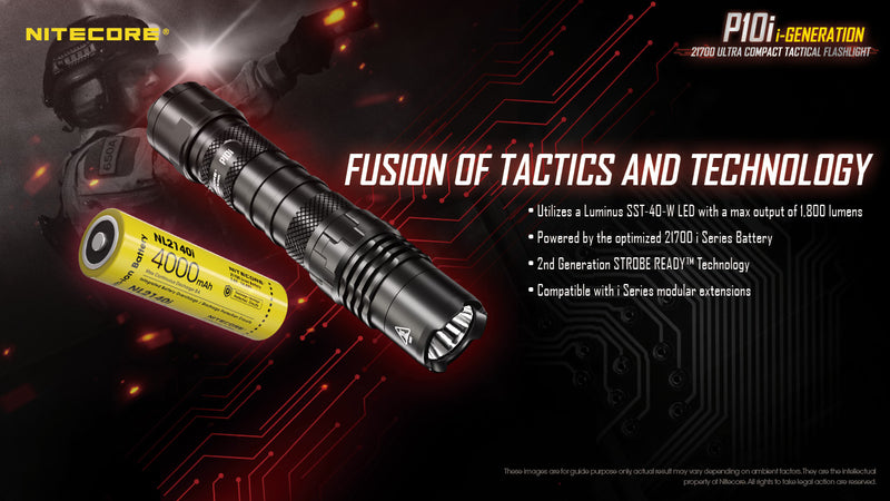 Nitecore P10i i Generation 21700 Ultra Compact Tactical Flashlight with Fusion Of Tactics And Technology