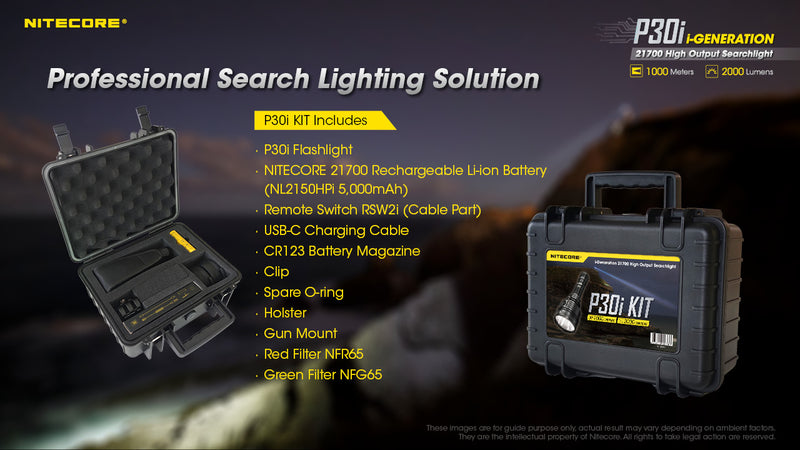Nitecore P30i iGeneration 21700 High Output Searchlight kit