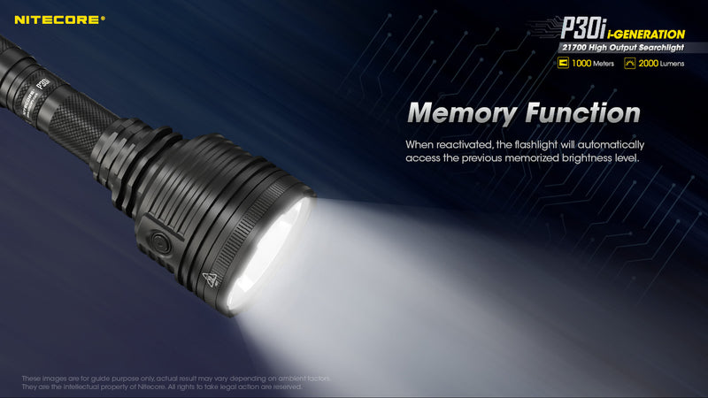 Nitecore P30i iGeneration 21700 High Output Searchlight with memory function