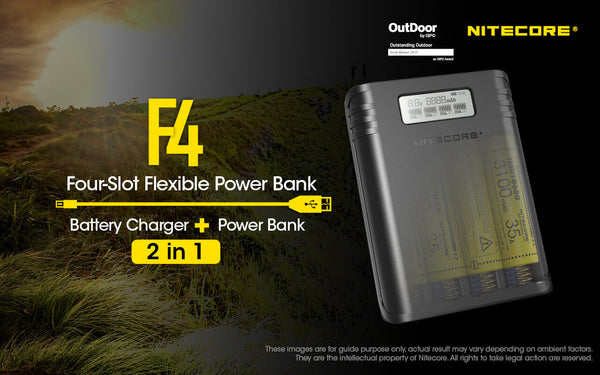 Nitecore F4 four slot flexible power bank.
