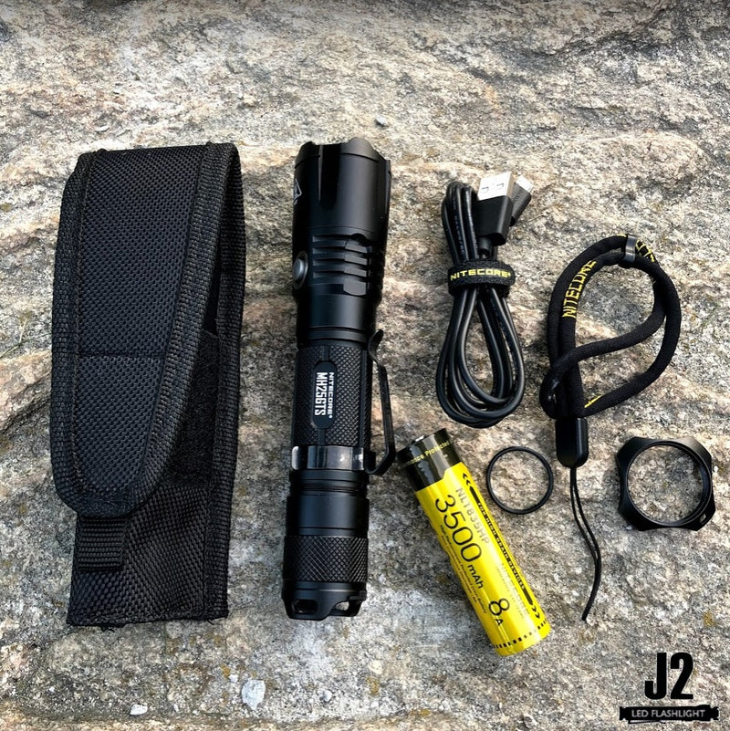 Total package for NITECORE MH25GTS 1800 Lumen USB Rechargeable Tactical Flashlight 