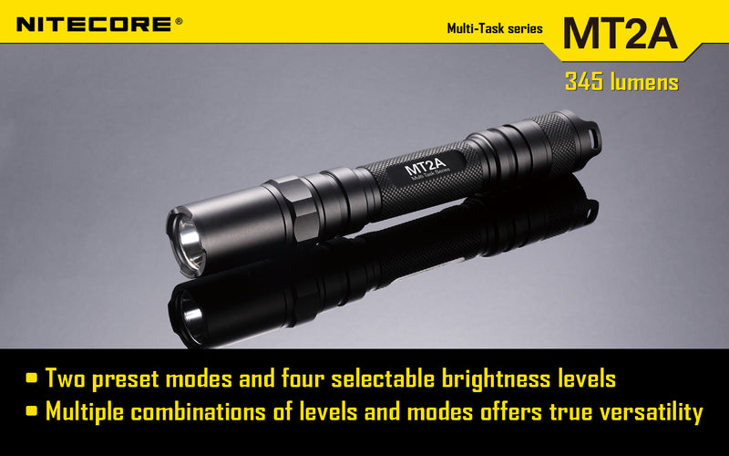 Nitecore MT2A has two preset modes and four selectable brightness levels.