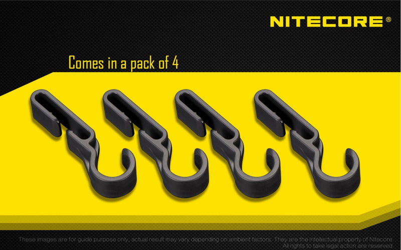 Nitecore  NHC10 Helmet Clip comes in a pack of 4