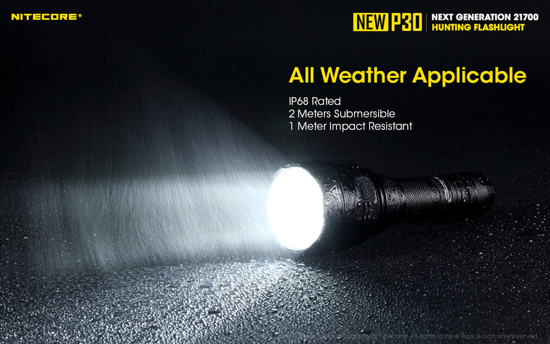 Nitecore New P30 Next Generation 21700 Hunting led flashlight with all weather applicable