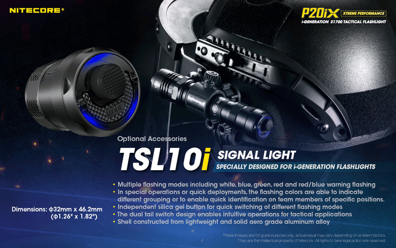 Nitecore P20iX Xtreme Performance i-Generation  21700 tactical flashlight with 4000 lumens with TSL10i signal light.