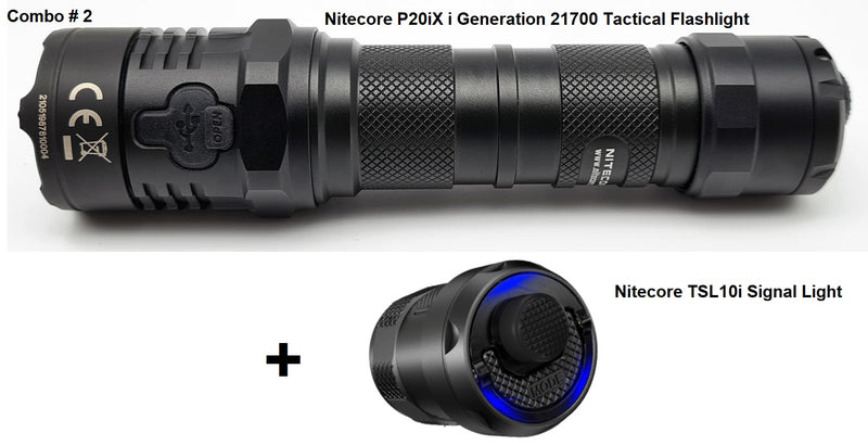 Nitecore P20iX i-Generation 21700 Tactical Flashlight + Nitecore Signal Light -TSL10i