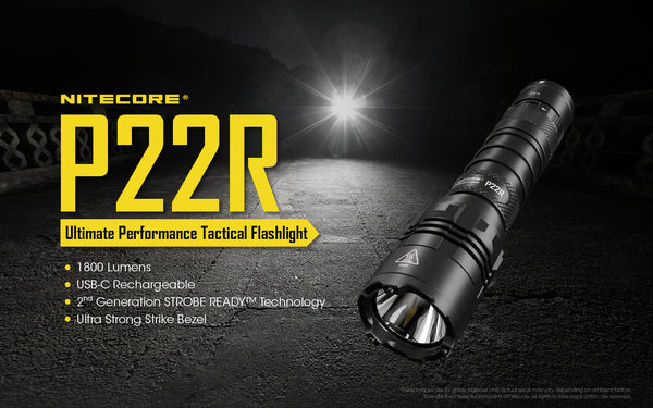 Nitecore P22R Ultimate Performance Tactical Flashlight with 1800 lumens