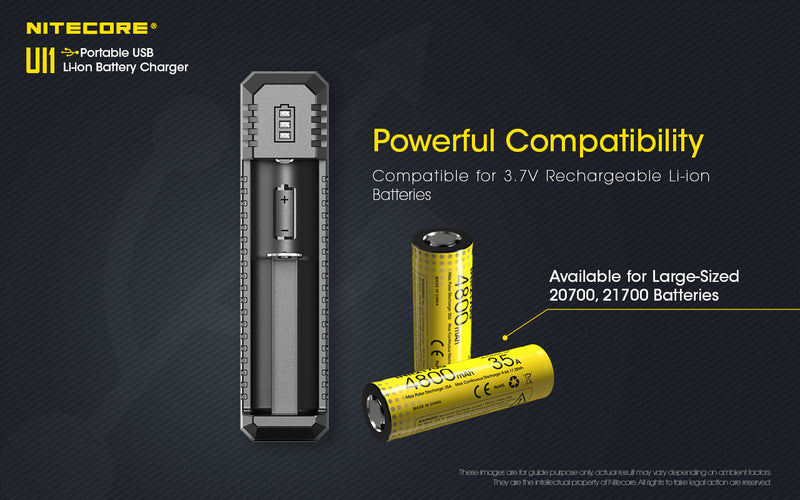 Nitecore UI2 Portable Dual Slot USB Li ion Battery Charger has a powerful compatibility