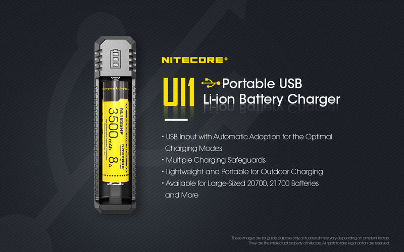 Nitecore UI1 portable USB Li-Ion Battery Charger