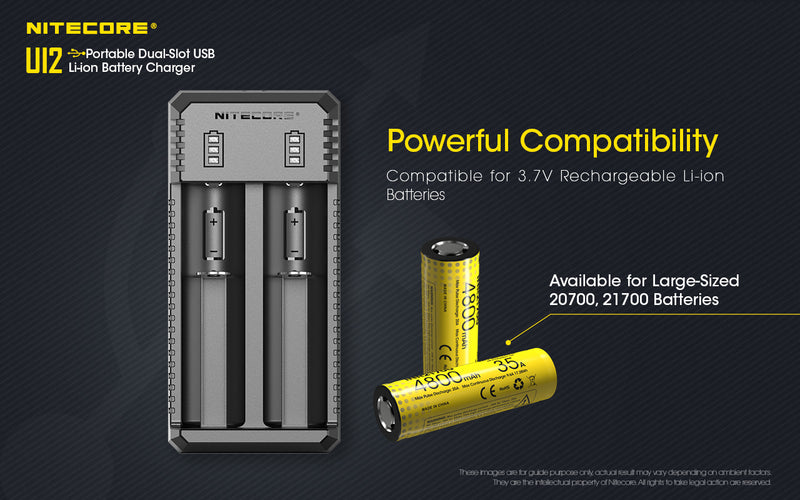 Nitecore UI2 Two Slot Portable Dual Slot USB Li ion Battery Charger has powerful compatibility.