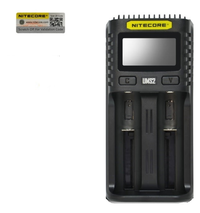 Nitecore UMS2 Intelligent USB Dual Slot Charger - 3A Charging Speed
