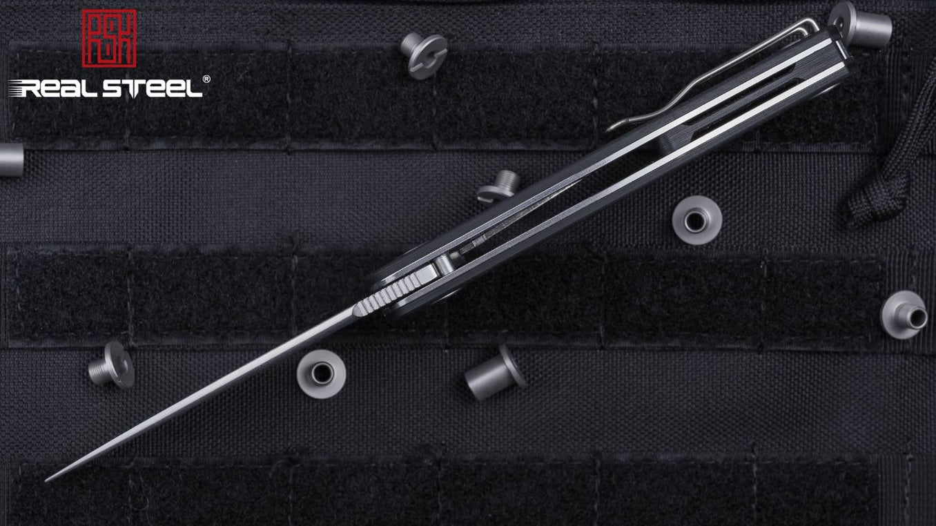 Real Steel Knives The Terra Linerlock Black RS7451 or Carbon Fibre RS7454