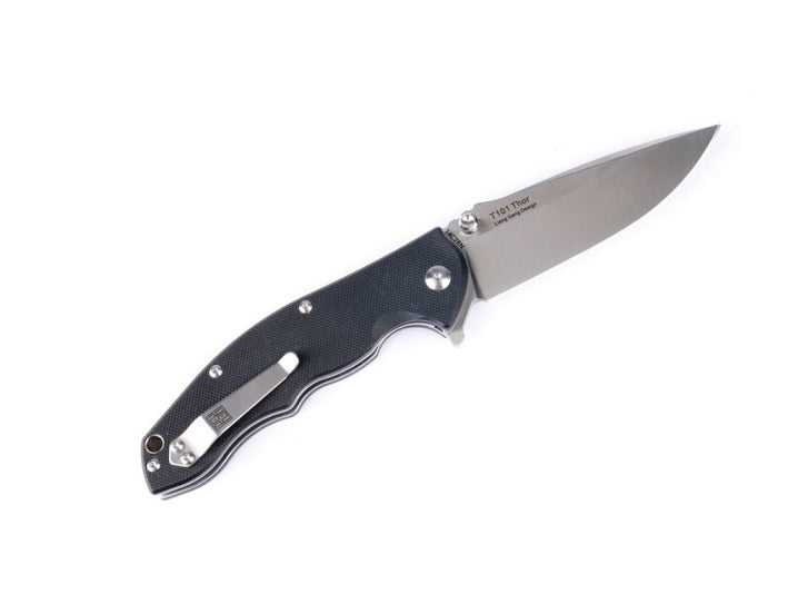 Real Steel T101 Thor Liner Lock Knife Black G-10 (3.75" Stonewash) RS7521