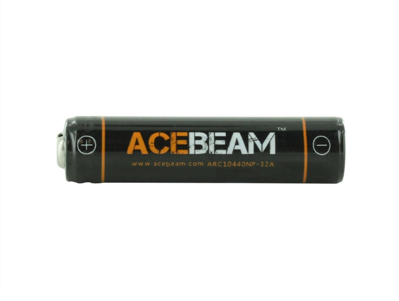 Acebeam 10440 320mAh 3.7V Unprotected High-Drain Lithium Ion (Li-ion) Button Top Battery