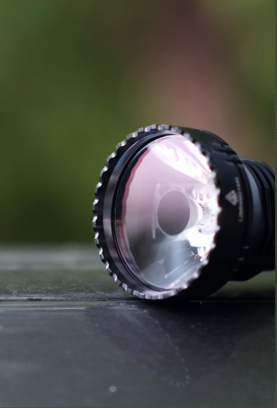 Acebeam L19 V2.0 flashlight with TIR reflector.
